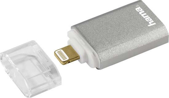 Hama Lightning-kaartlezer "Save2Data mini", microSD, zilver
