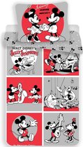 Dekbedovertrek- Disney Mickey Mouse & Minnie Mouse Classics- Eenpersoons- 140x200 cm