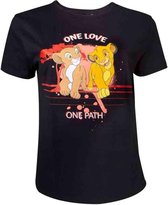Disney The Lion King Heren Tshirt -XL- One Love Zwart