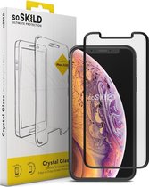 SoSkild Crystal Double Tempered Glass Screenprotector Zwart voor iPhone Xs , iPhone X of iPhone 11 Pro