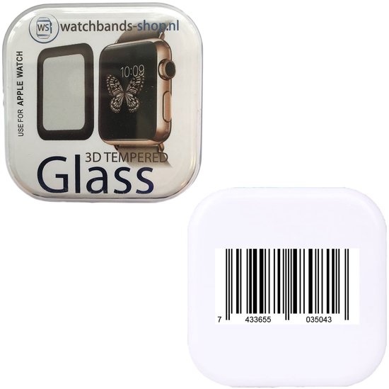 Protecteur d'écran en Tempered Glass 3D à couverture complète de 38 mm pour Apple Watch / iWatch 2 bord doré