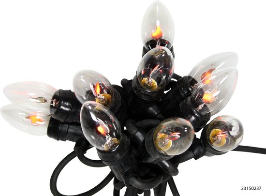 Vlamverlichting lichtsnoer 10 flame effect lampjes 150 cm -... | bol.com