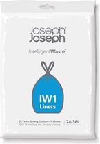 Joseph Joseph Intelligent Waste Afvalzakken - 24-36 liter - 20 stuks - Zwart