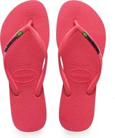 Havaianas Slim Brasil Logo Flamingo roze slippers dames - Maat 35/36