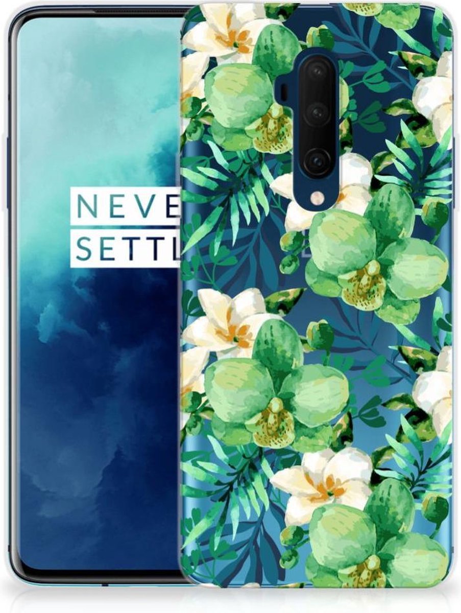 OnePlus 7T Pro TPU Case Orchidee Groen