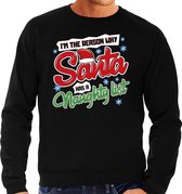 Foute Kersttrui / sweater - Im the reason why Santa has a naughty list - zwart voor heren - kerstkleding / kerst outfit XL (54)