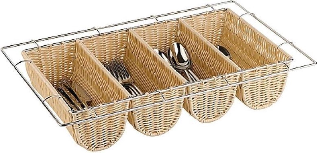 Goedkoopste Bestekhouder buffet , 1/1 gn, wickerlook, beige