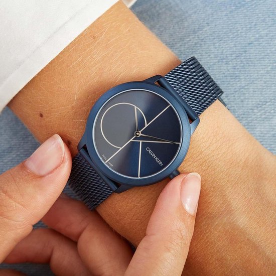 Calvin Klein Minimal Extension horloge - Blauw | bol.com