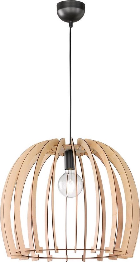Luminária pendente LED de madeira natural Agra 3 ou 5 luzes IP20