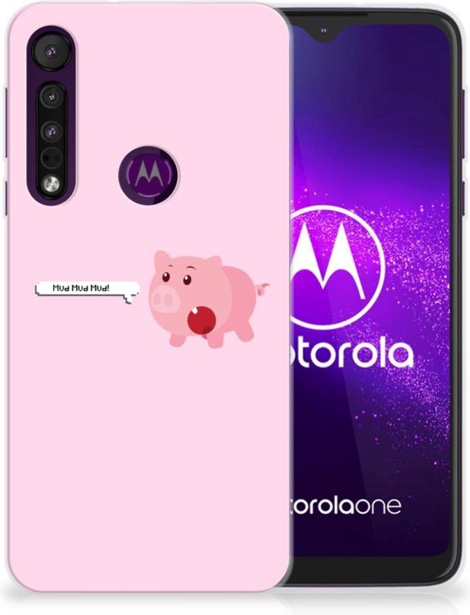 Motorola One Macro Telefoonhoesje met Naam Pig Mud
