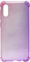 ADEL Siliconen Back Cover Softcase Hoesje Geschikt voor Samsung Galaxy A70(s) - Kleurovergang Roze en Paars