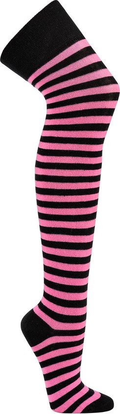 Topsocks overknee sokken ringels-roze maat: 36-42