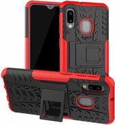 Samsung Galaxy A20e hoes - Schokbestendige Back Cover - Rood