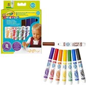 Crayola Mini Kids - 8 Viltstiften met Bolle Punt - Veilig en Wasbaar