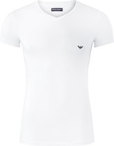 Emporio Armani - Maat M - T-shirt Iconic 1-pack - heren stretch T-shirt V-neck - wit