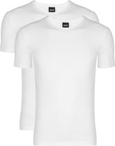 2-pack: Hugo Boss stretch T-shirts Slim Fit - O-hals - wit -  Maat L