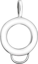 Quiges - Charm Bedel Hanger Ring Drager - Dames - zilverkleurig - QHC104