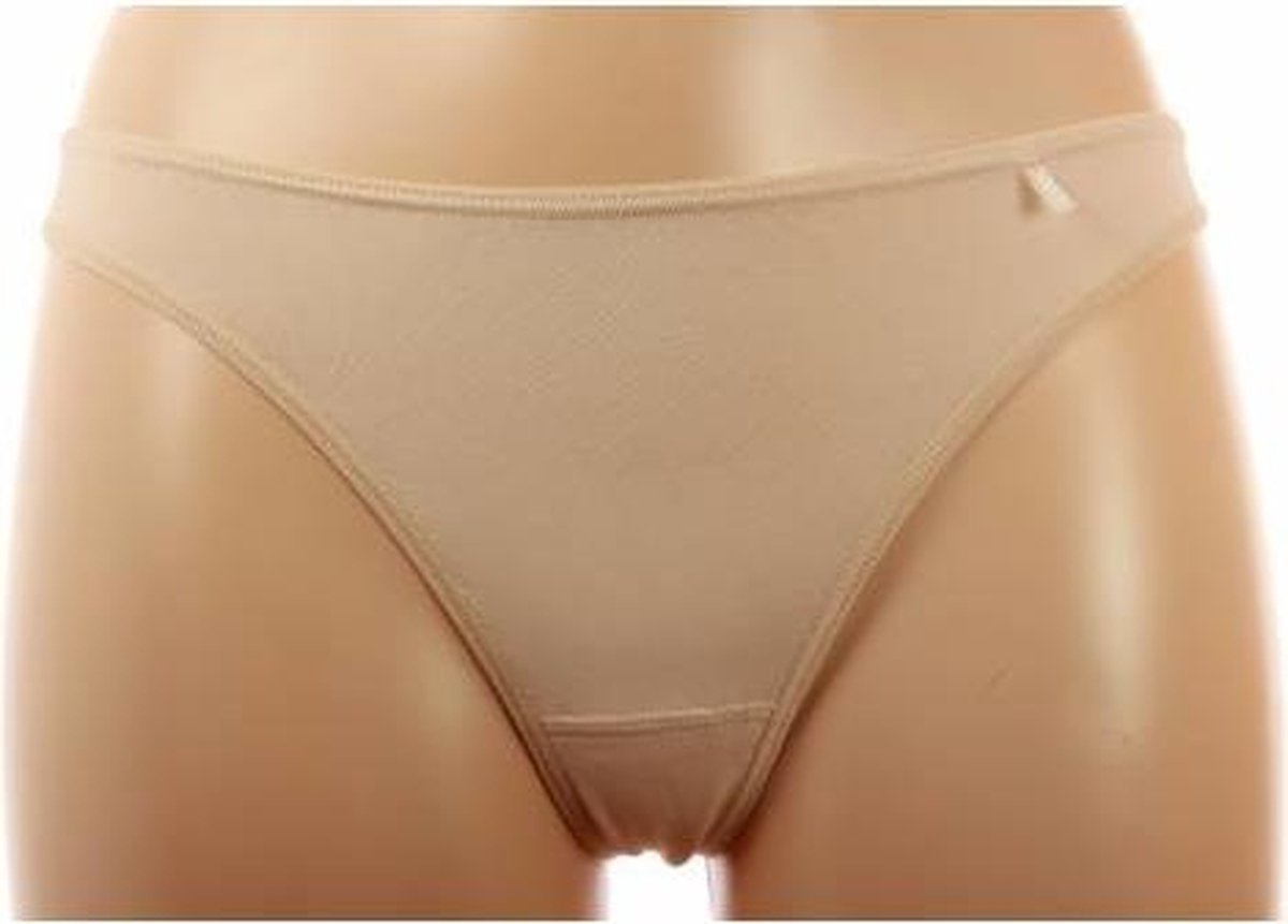 Avet string dames 3490 microfiber - Gladde string - onzichtbaar - Invisible - badstof kruisje - zwart, wit, rood, beige - L