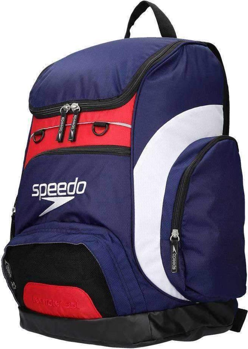 Speedo - Team backpack 35 liter Blauw - Wit - Rood | bol.com