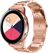 Universeel Smartwatch 20MM Bandje Roestvrij Staal met Schakels Roze