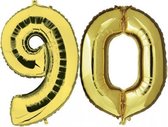 90 jaar folie ballonnen goud