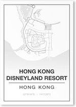 Poster/plattegrond DISNEYLAND HONGKONG - A4