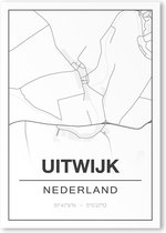 Poster/plattegrond UITWIJK - 30x40cm