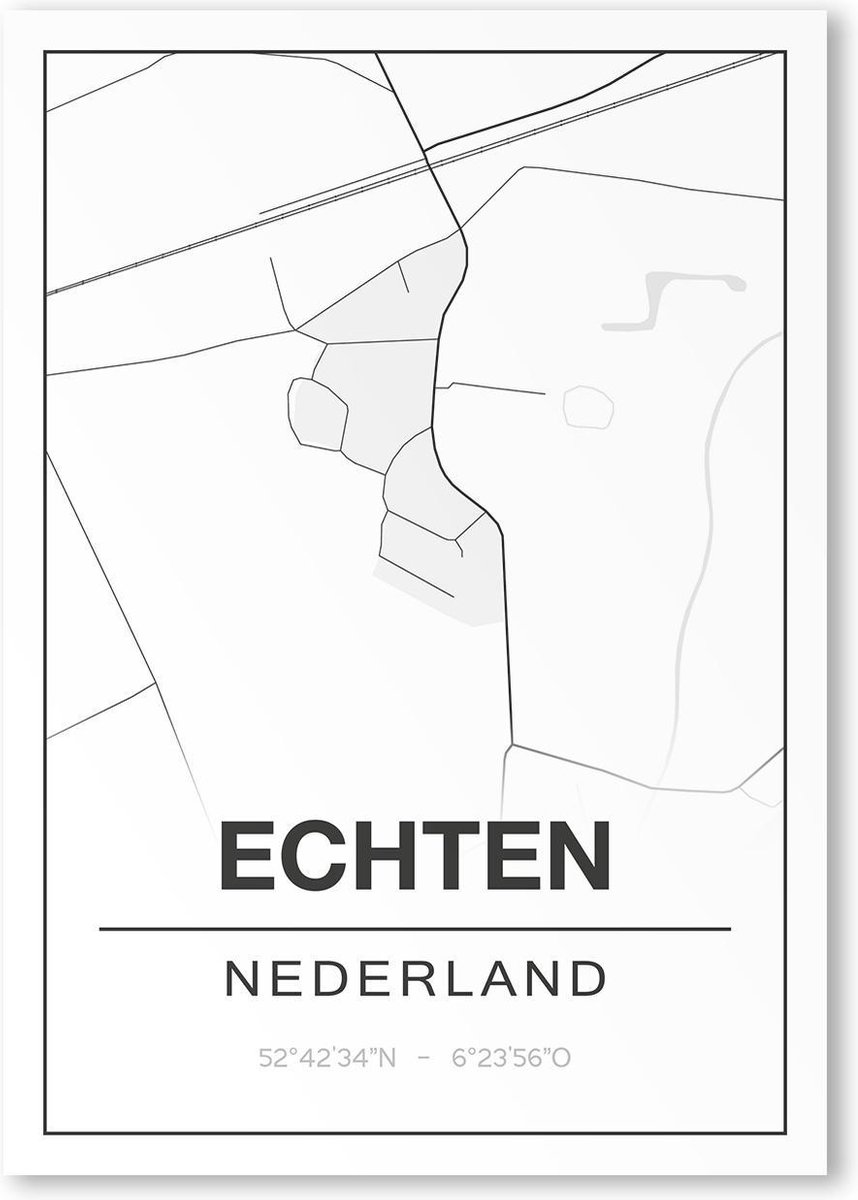 Poster/plattegrond ECHTEN - 30x40cm