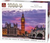 King Puzzel 1000 Stukjes (68 x 49 cm) - Big Ben Londen - Legpuzzel Steden