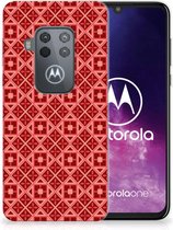 Motorola One Zoom TPU bumper Batik Red