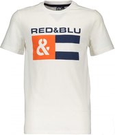 Red&Blu Jongens t-shirts & polos Red&Blu  Turin Logo t-shirt wit 134