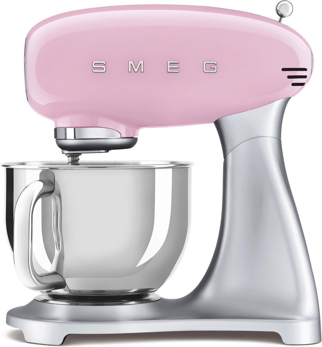Smeg SMF02PKEU mixer Staande mixer 800 W Roze, Zilver