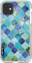 Casetastic Apple iPhone 11 Hoesje - Softcover Hoesje met Design - Aqua Moroccan Tiles Print