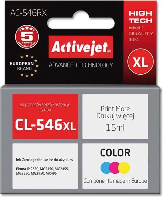 Cartouche d'encre / Alternatief pour Canon CL-546 XL Color