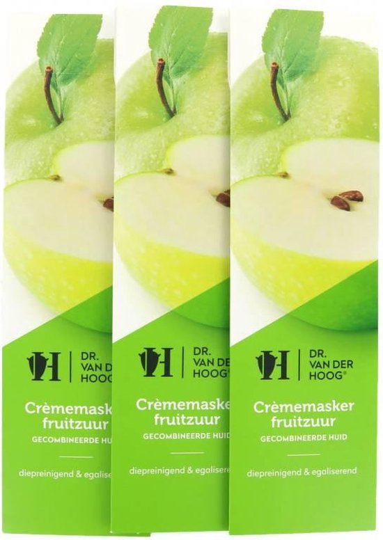 tack Volharding rotatie Dr. van der Hoog Crème Masker Fruitzuur - Gecombineerde Huid (3 Stuks) |  bol.com