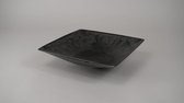 Melamine - Schaal Vierkant Grijs Oplopend Groot 29x29x7,5cm