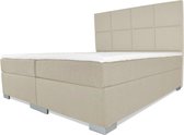 Boxspring Florence - Vaste luxe box - Pocketvering matras + Topper - 140 x 220 - 8 vakken - Beige - L poten