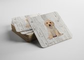 Hond Labrador Pup | Houten Onderzetters 6 Stuks