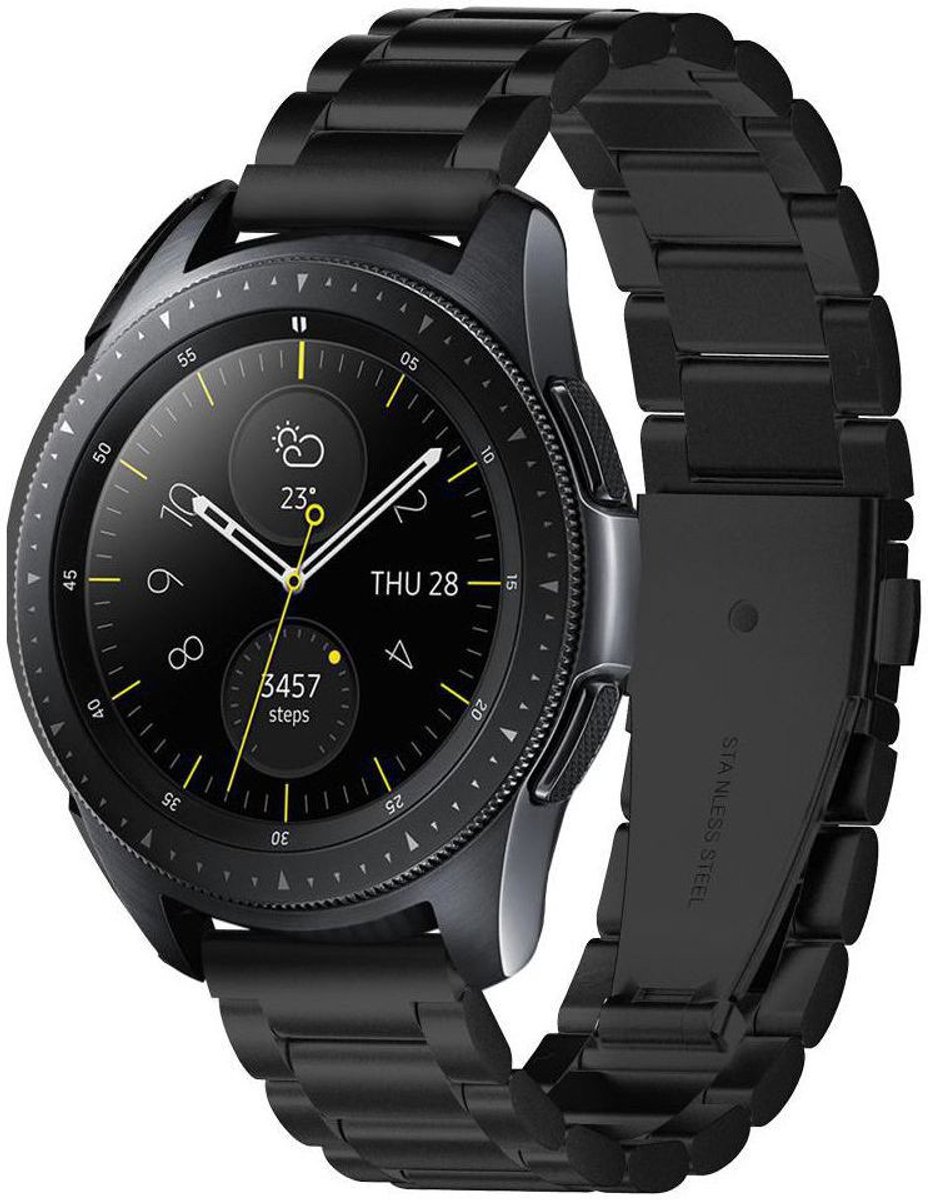Spigen Modern Fit Steel Watch band voor de Samsung Galaxy Watch 42 mm - Zwart