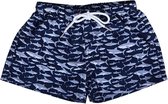 Slipstop Zwemshort Haaien Jongens Donkerblauw Maat 134