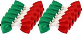 10x Italie verkleed vlinderstrikjes 12 cm voor dames/heren - Italiaanse thema verkleedaccessoires/feestartikelen - Vlinderstrikken/vlinderdassen met elastieken sluiting