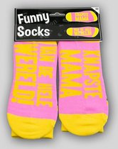 Sokken - Funny socks - Knapste Mama van de wereld! - In cadeauverpakking met gekleurd lint