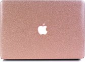 Lunso Geschikt voor MacBook Air 13 inch (2018-2019) cover hoes - case - Glitter Rose Goud