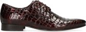 Sacha - Heren - Rode veterschoenen met snakeskin - Maat 44