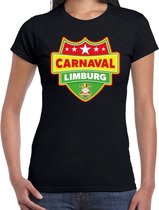 Carnaval verkleed t-shirt Limburg zwart voor dames L