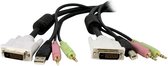 StarTech 1,80m 4-in-1 USB Dual-Link DVI-D KVM-switch Kabel met Audio en Microfoon