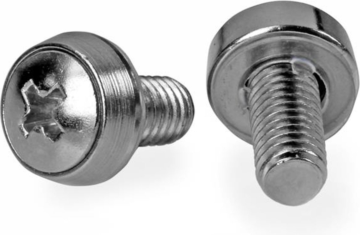 StarTech M6 x 12mm schroeven voor serverkast en rack - 100 stuks pak