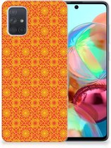 Geschikt voor Samsung Galaxy A71 TPU bumper Batik Orange