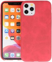 Coque arrière Design en cuir pour iPhone 11 Pro Rouge