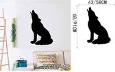 3D Sticker Decoratie Tribal Wolf Dog Animal Vinyl Decal Art Stylish Ahesive Home Decor Sticker Wall Stickers Home Decoration - WOLF12 / Large